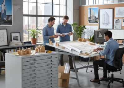 Rackline Plan Chests for Architects - Plan Chests in a busy architects office.