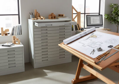 Rackline Plan Chests for Drawings and Plans - Plan Chests in a drawing office.