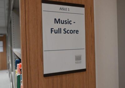 Schwarzman Centre for the Humanities - Oak Clad Library Shelving - Music Department