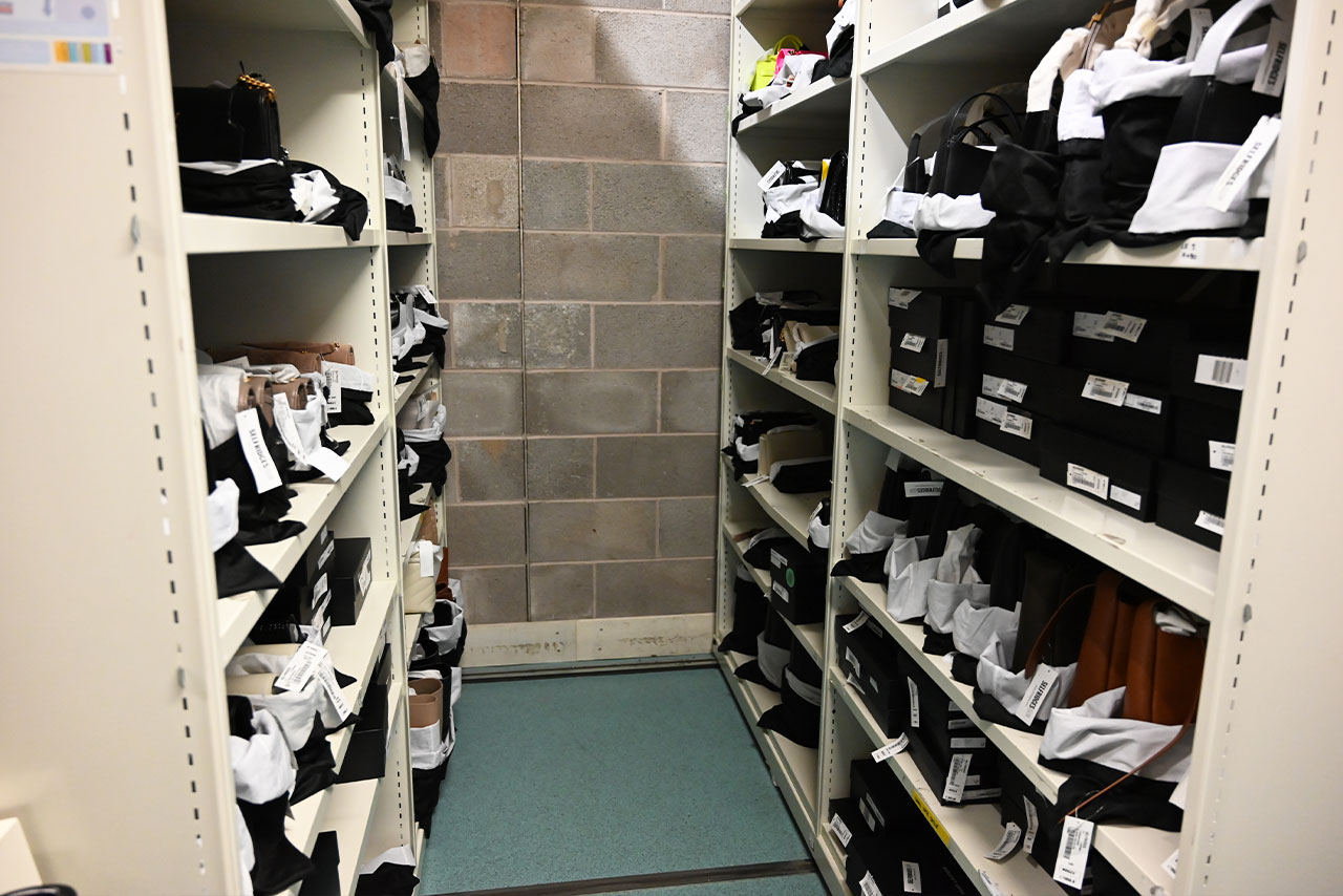 Secure mesh cages and lockable stockroom cabinets for retail security storage