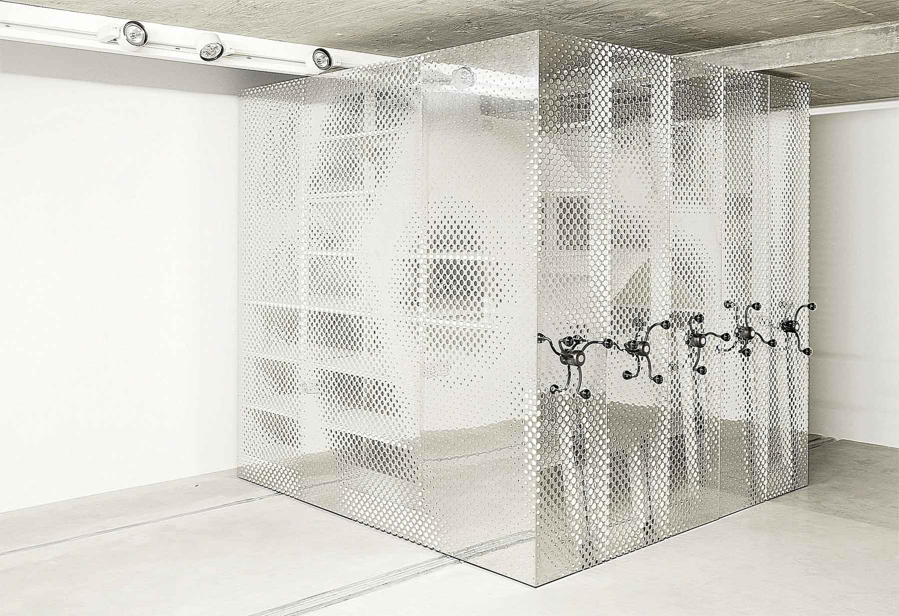 Bespoke front-of-house retail display unit, vinyl-wrapped by Rackline for a client's shop fit-out